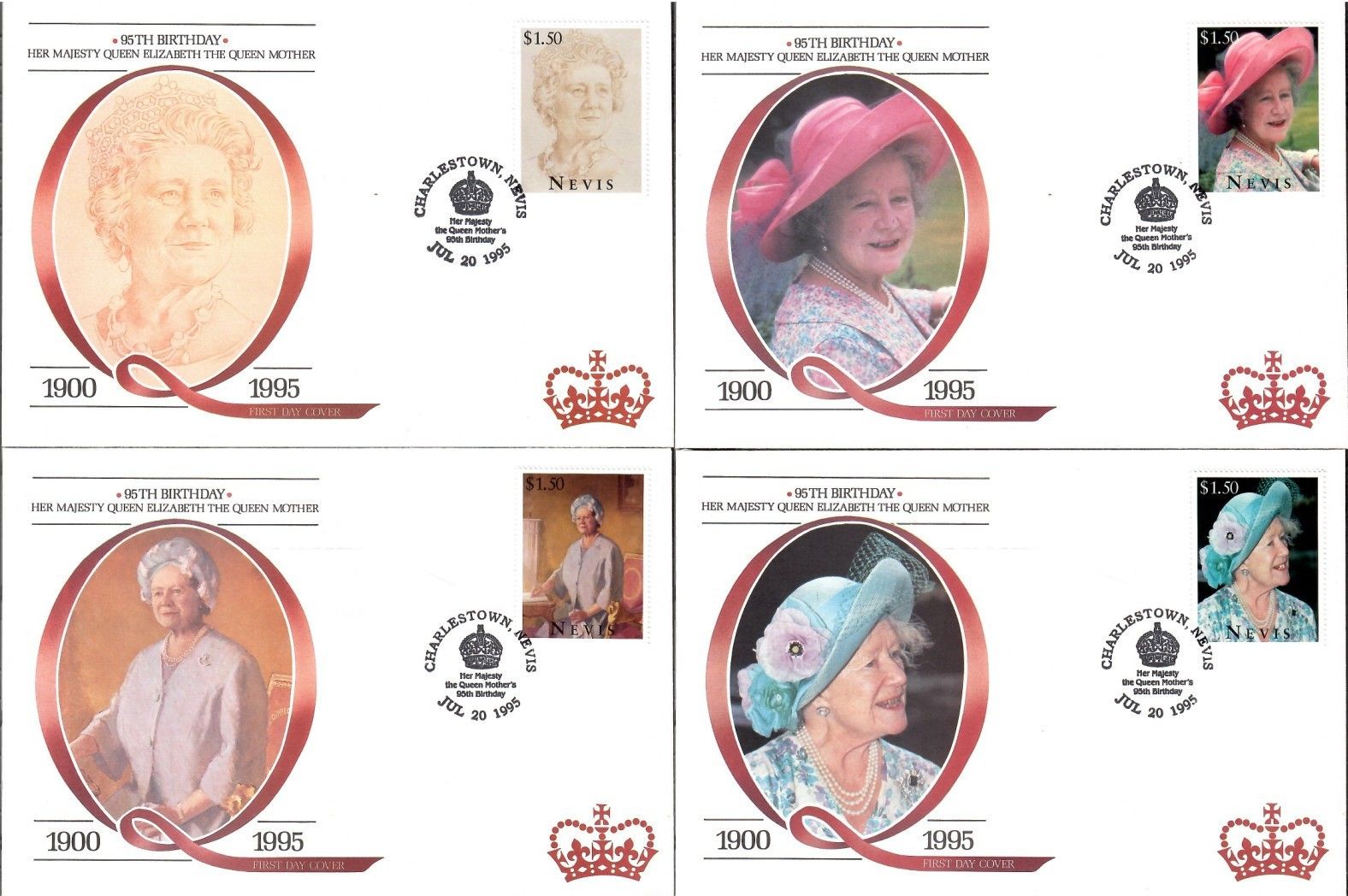 Znaczek Nevis 1995 Mi 943-946 FDC