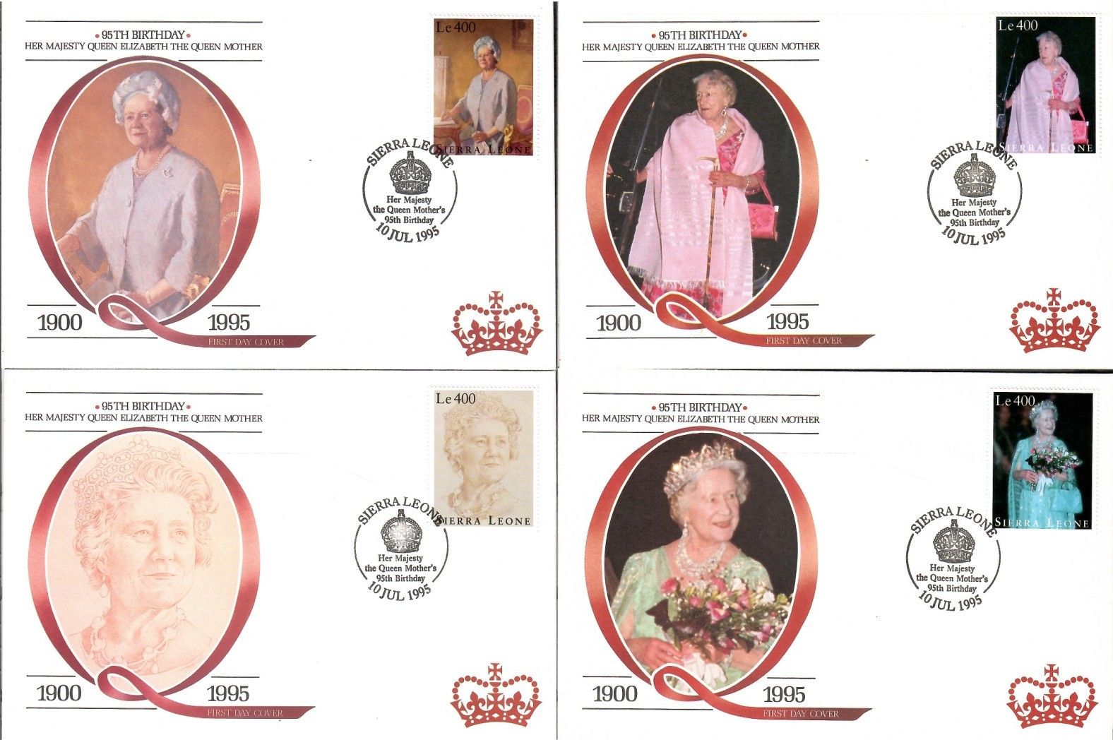 Znaczek Sierra Leone 1995 Mi 2371-2374 FDC