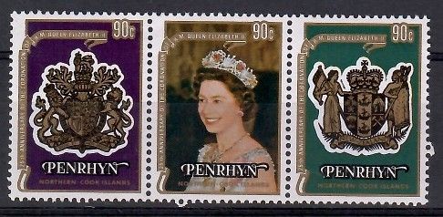 Znaczek Penrhyn 1978 Mi 115-117 Czyste **
