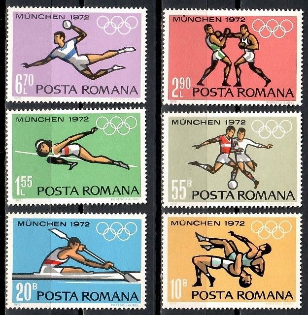 Znaczek Rumunia 1972 Mi 3012-3017 Czyste **