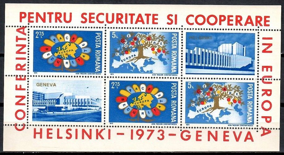 Znaczek Rumunia 1973 Mi bl 108 Czyste **