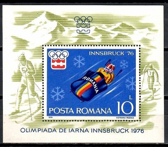 Znaczek Rumunia 1976 Mi bl 128 Czyste **