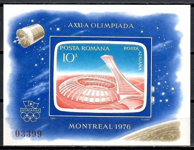 Znaczek Rumunia 1976 Mi bl 136 Czyste **
