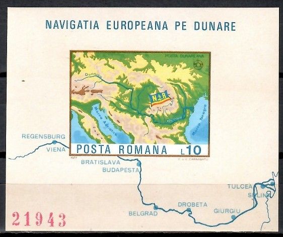 Znaczek Rumunia 1977 Mi bl 147 Czyste **