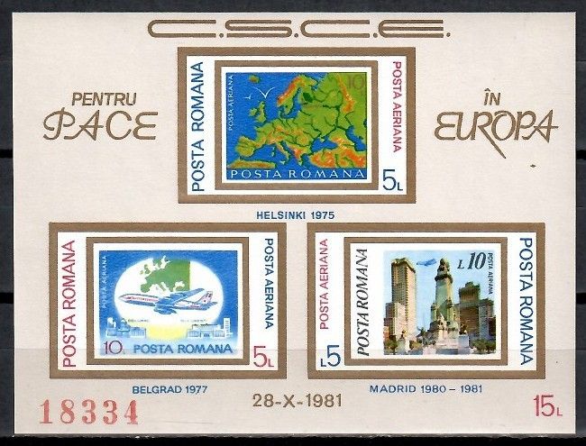 Znaczek Rumunia 1981 Mi bl 183 Czyste **