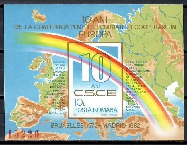 Znaczek Rumunia 1982 Mi bl 190 Czyste **