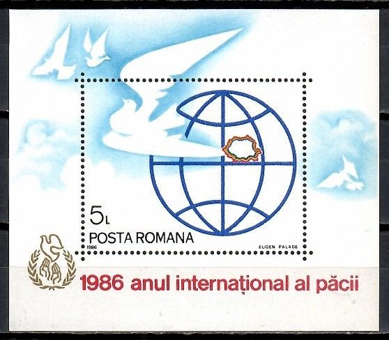 Znaczek Rumunia 1986 Mi bl 228 Czyste **
