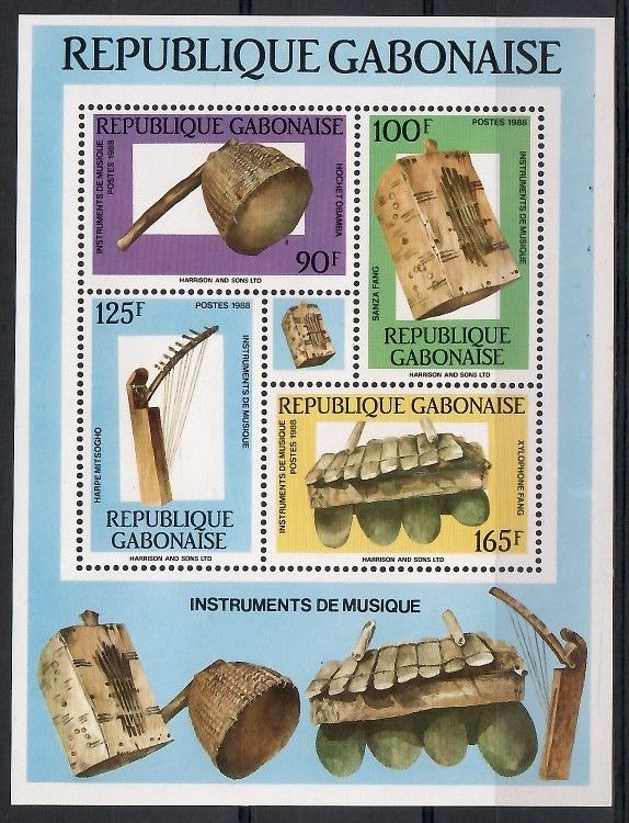 Znaczek Gabon 1988 Mi bl 59 Czyste **