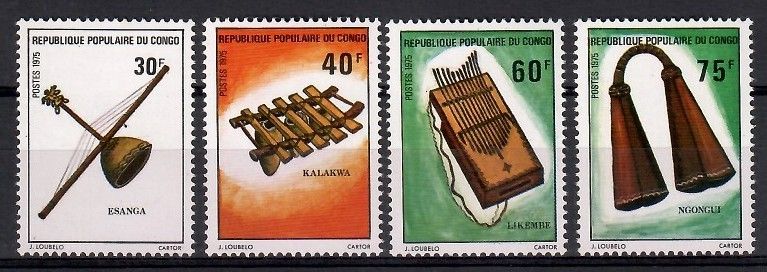 Znaczek Kongo 1975 Mi 481-484 Czyste **