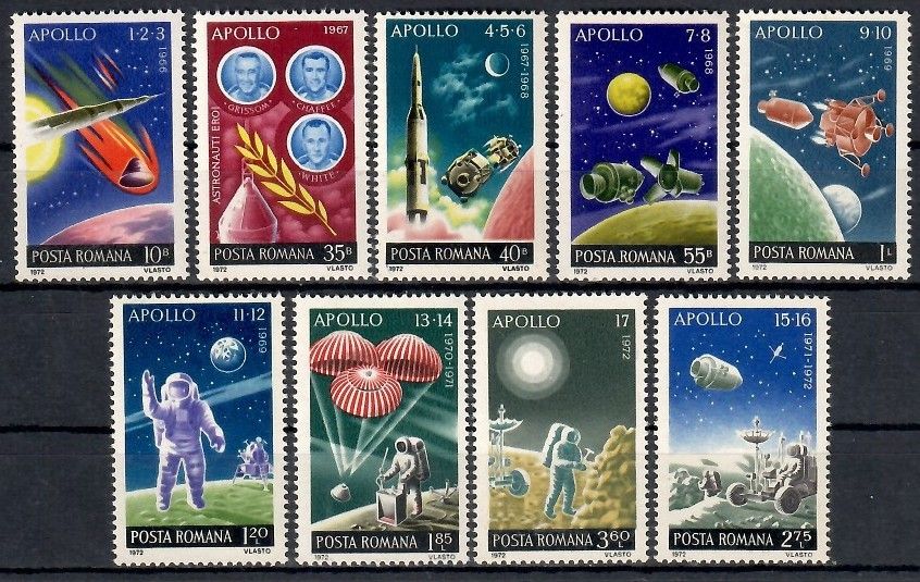 Znaczek Rumunia 1972 Mi 3069-3077 Czyste **