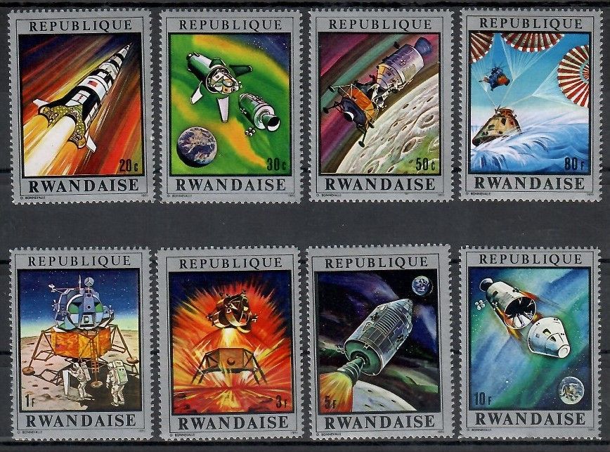 Znaczek Rwanda 1970 Mi 414-421 Czyste **