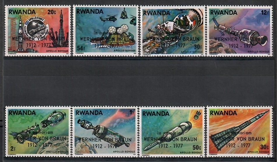 Znaczek Rwanda 1977 Mi 901-908 Czyste **