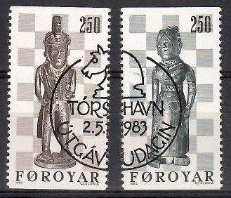 Znaczek Wyspy Owcze 1983 Mi abo 82-83 Stemplowane