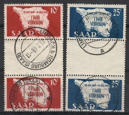Znaczek Saara 1948 Mi 260-261 Stemplowane