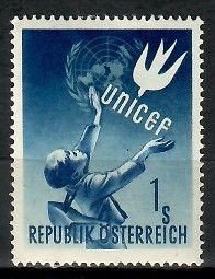 Znaczek Austria 1949 Mi 933 Z podlepką *