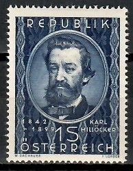 Znaczek Austria 1949 Mi 947 Z podlepką *