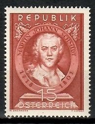 Znaczek Austria 1951 Mi 965 Z podlepką *