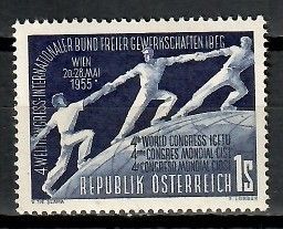 Znaczek Austria 1955 Mi 1018 Czyste **