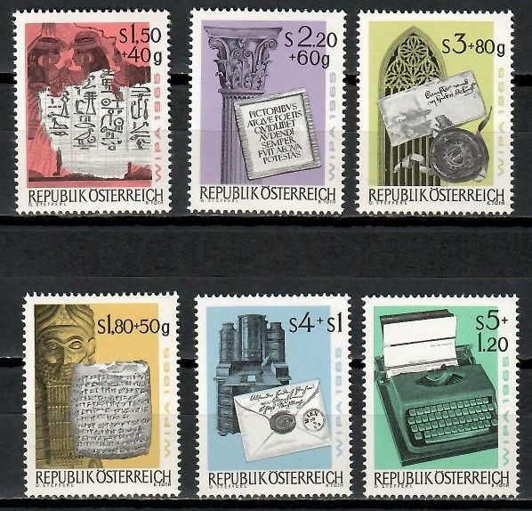 Znaczek Austria 1965 Mi 1184-1189 Czyste **