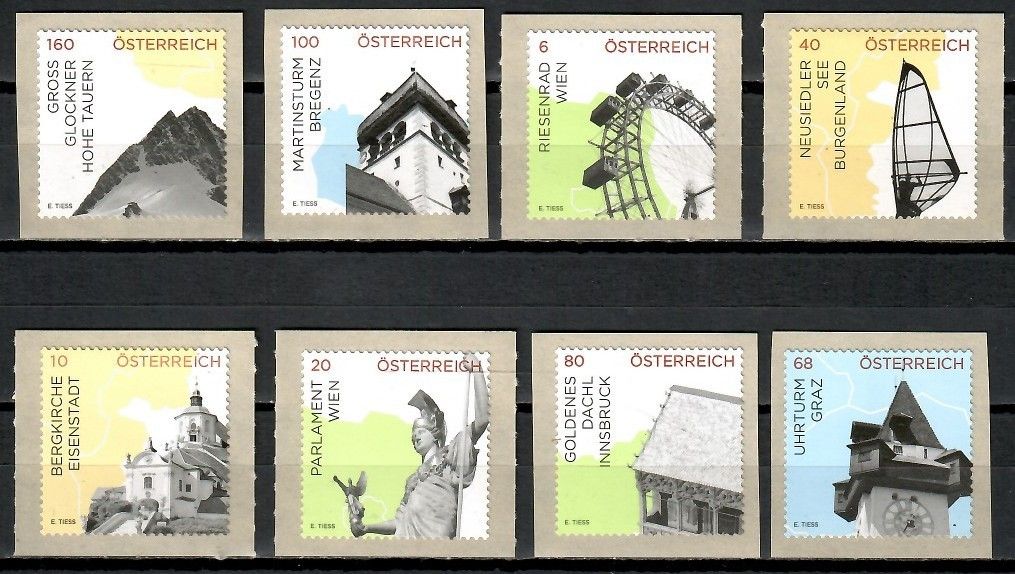 Znaczek Austria 2015 Mi 3183-3190 Czyste **