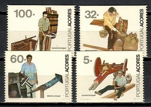 Znaczek Azory 1990 Mi 411-414C Czyste **