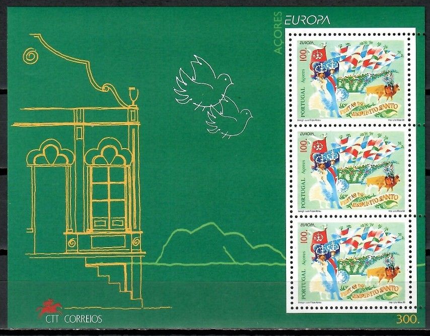 Znaczek Azory 1998 Mi bl 18 Czyste **