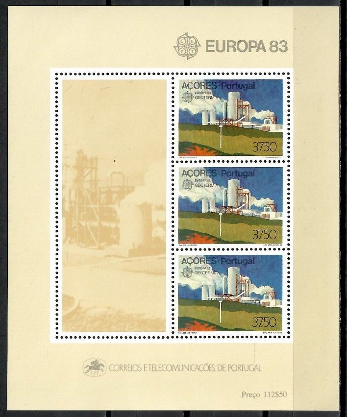 Znaczek Azory 1983 Mi bl 4 Czyste **