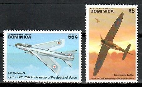 Znaczek Dominika 1993 Mi 1694-1695 Czyste **