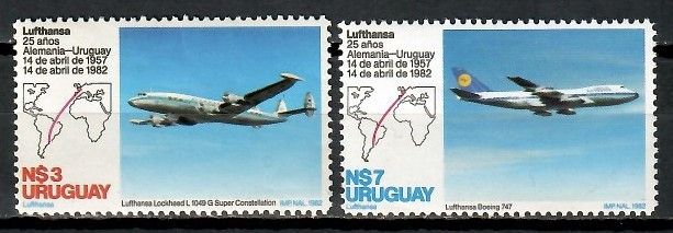 Znaczek Urugwaj 1982 Mi 1644-1645 Czyste **