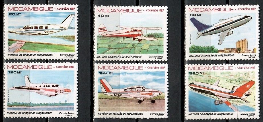 Znaczek Mozambik 1987 Mi 1105-1110 Czyste **