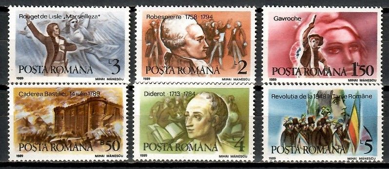 Znaczek Rumunia 1989 Mi 4568-4573 Czyste **