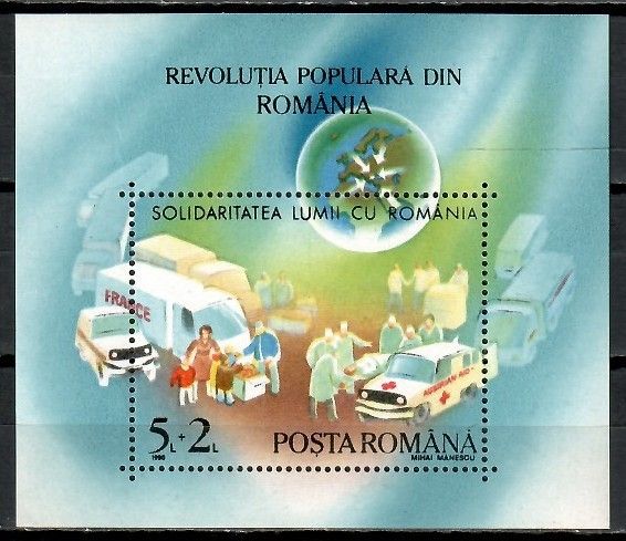 Znaczek Rumunia 1990 Mi bl 263 Czyste **
