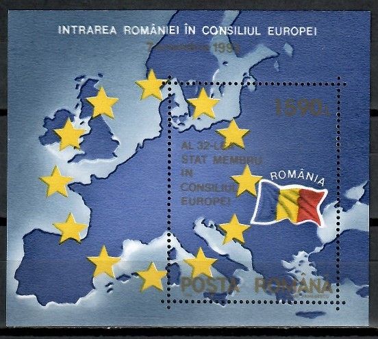 Znaczek Rumunia 1993 Mi bl 285 Czyste **