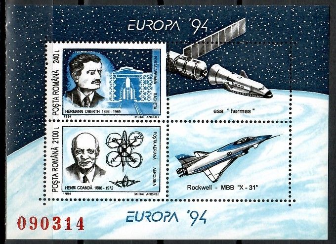 Znaczek Rumunia 1994 Mi bl 289 Czyste **