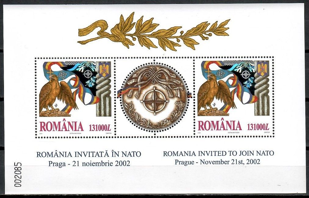 Znaczek Rumunia 2002 Mi bl 325 Czyste **