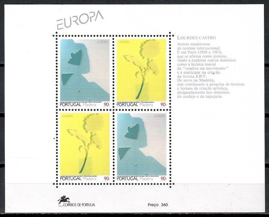 Znaczek Madera 1993 Mi bl 13 Czyste **