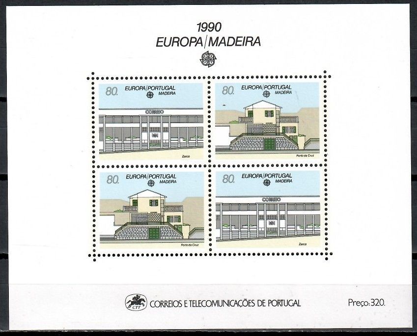 Znaczek Madera 1990 Mi bl 11 Czyste **