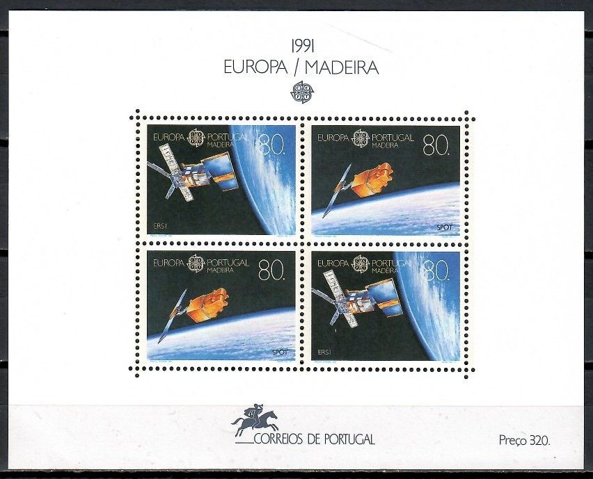 Znaczek Madera 1991 Mi bl 12 Czyste **