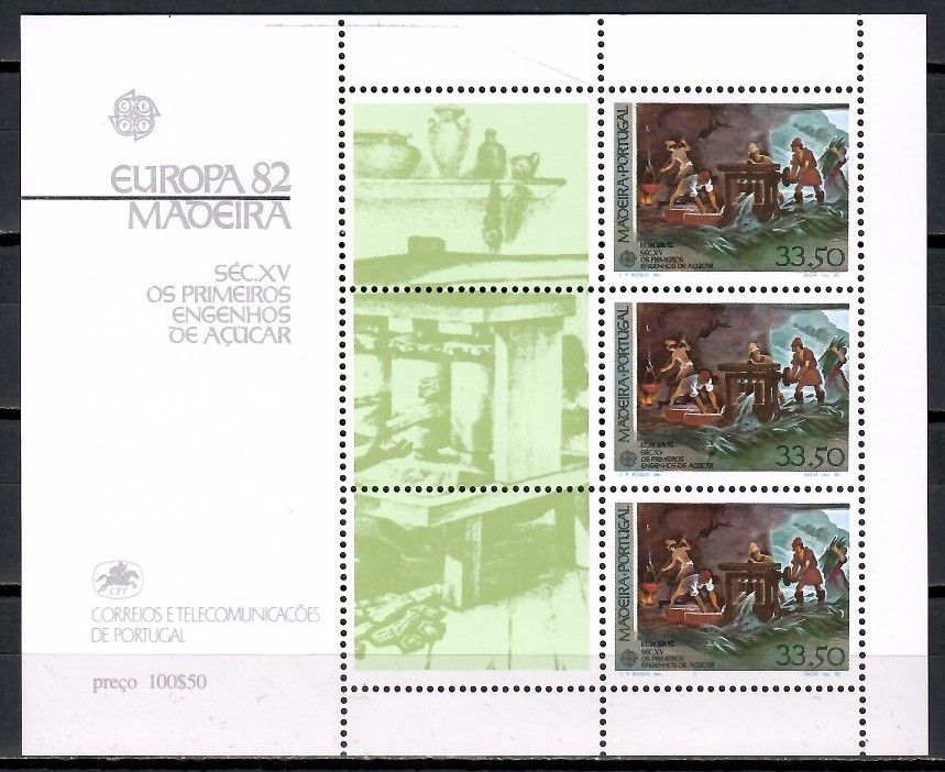 Znaczek Madera 1982 Mi bl 3 Czyste **