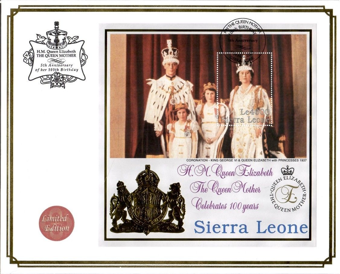 Znaczek Sierra Leone 1999 Mi bl423 FDC