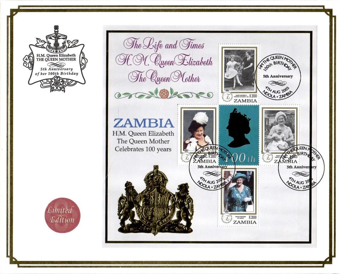 Znaczek Zambia 1999 Mi ark 918-921 FDC