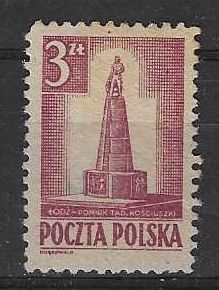 Znaczek Polska 1945 Mi 404A Fi 359 Bez kleju ( * )