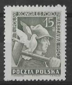 Znaczek Polska 1950 Mi 564 Fi 529 Bez kleju ( * )