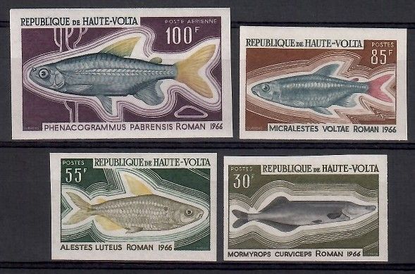 Znaczek Górna Wolta 1969 Mi 263-266B Czyste **