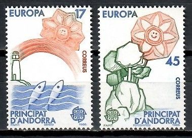 Znaczek Andora (hiszpańska) 1986 Mi 188-189 Czyste **