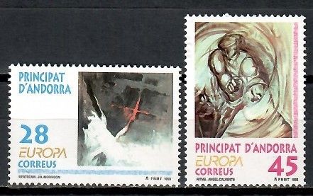 Znaczek Andora (hiszpańska) 1993 Mi 232-233 Czyste **