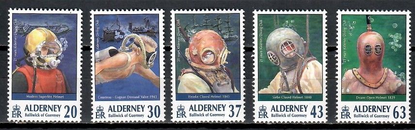 Znaczek Alderney 1998 Mi 116-120 Czyste **