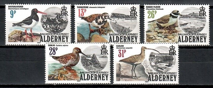 Znaczek Alderney 1984 Mi 13-17 Czyste **