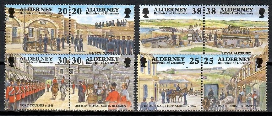 Znaczek Alderney 1999 Mi 137-144 Czyste **