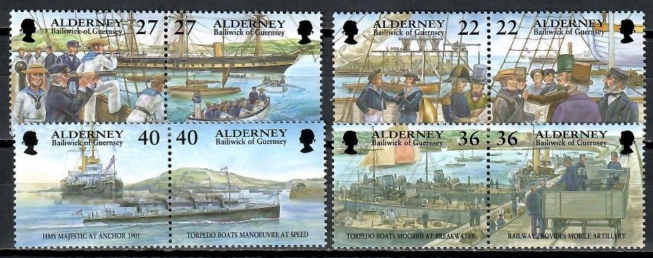 Znaczek Alderney 2001 Mi 179-186 Czyste **